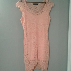 . Peach Lace dress 0083